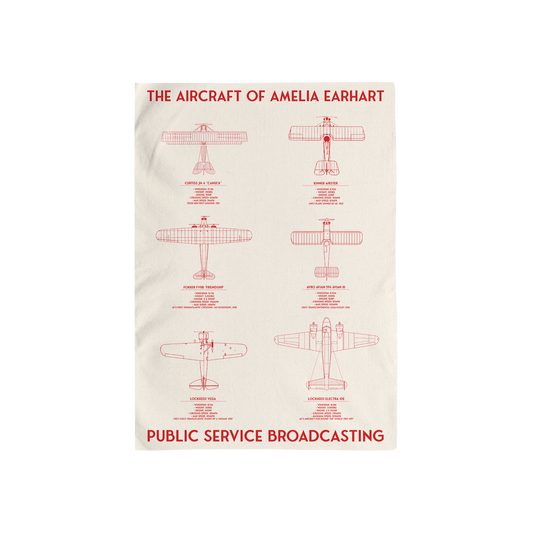 The Aircraft Of Amelia Earhart Tea Towel